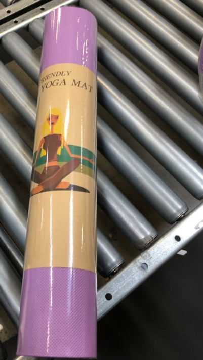 سجادة يوغا من مادة البولي فينيل كلوريد باللون الأرجواني للياقة البدنية والتأمل