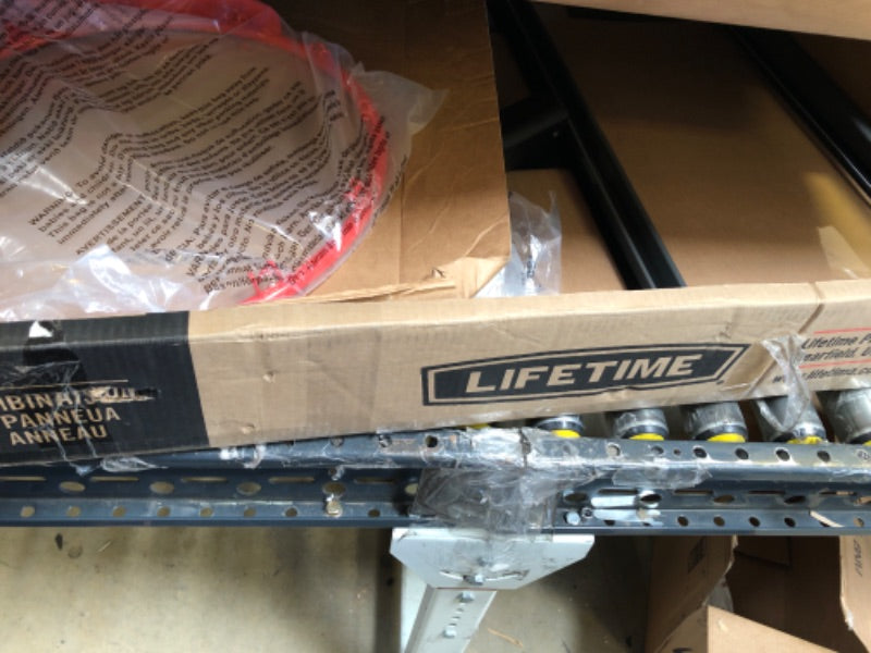 Lifetime 73729 48 in. Shatter Proof Backboard Rim Combo, Orange/white, One Size