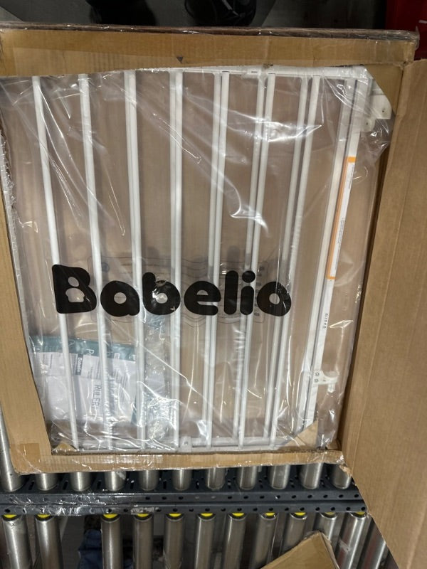 Babelio 66x109 cm No Bottom Bar Baby Gate for Babies, Elders and Pets(White)