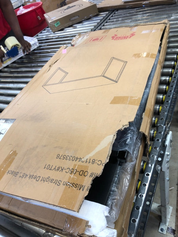 مكتب كمبيوتر SHW Home Office مقاس 48 بوصة، أسود