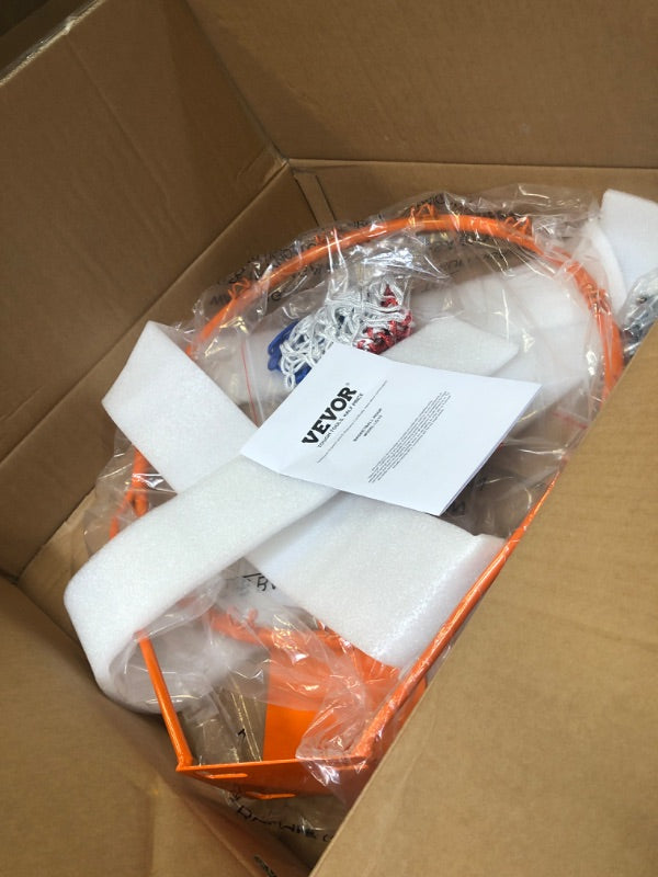 مرمى كرة السلة VEVOR Q235 عالي التحمل بديل مع شبكة، مقاس قياسي 45 سم - D