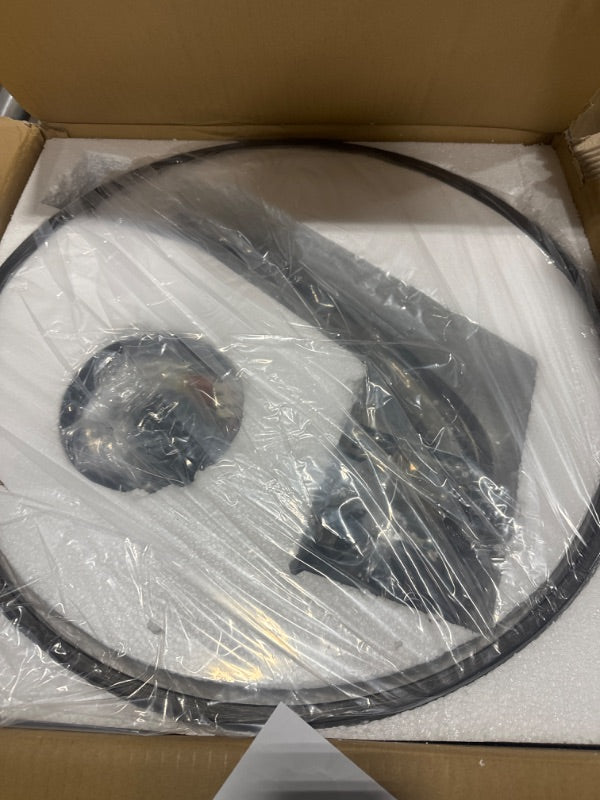 ثريا يارلكاف على شكل عجلة عربة لغرفة الطعام، ثريا مزرعة سوداء بستة مصابيح معلقة دائرية