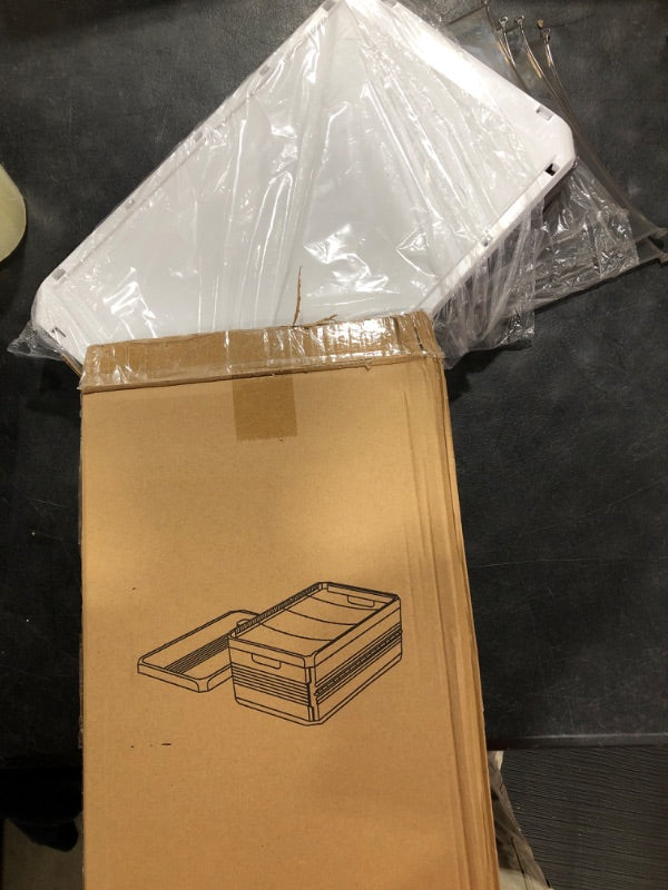 Foldable Closet Organizers, Clothing Compartment Storage Box Stackable Save Space Slide Rail Design Clear PP for Bedroom (with Lid 9 Grids)