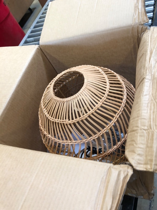 ELYONA 41 cm Large Modern Boho Rattan Chandelier