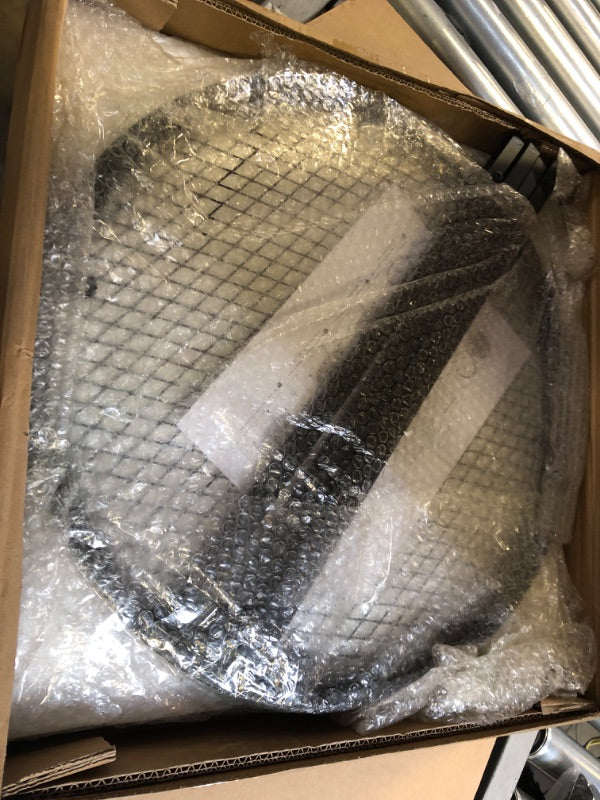 CADANI End Table, Glass Side Table with Open Storage