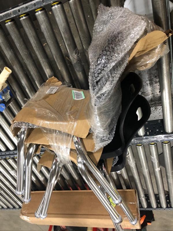 Learniture Shapes Series School Chair, 45 cm Seat Height, Black, (Pack of 4)