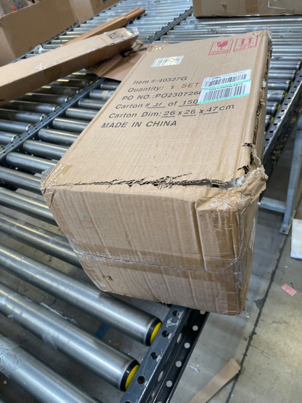 مجموعة فوانيس TRIROCKS الذهبية المصنوعة من الفولاذ المقاوم للصدأ، مكونة من 3 قطع مربعة أنيقة 20 / 30 / 40 سم