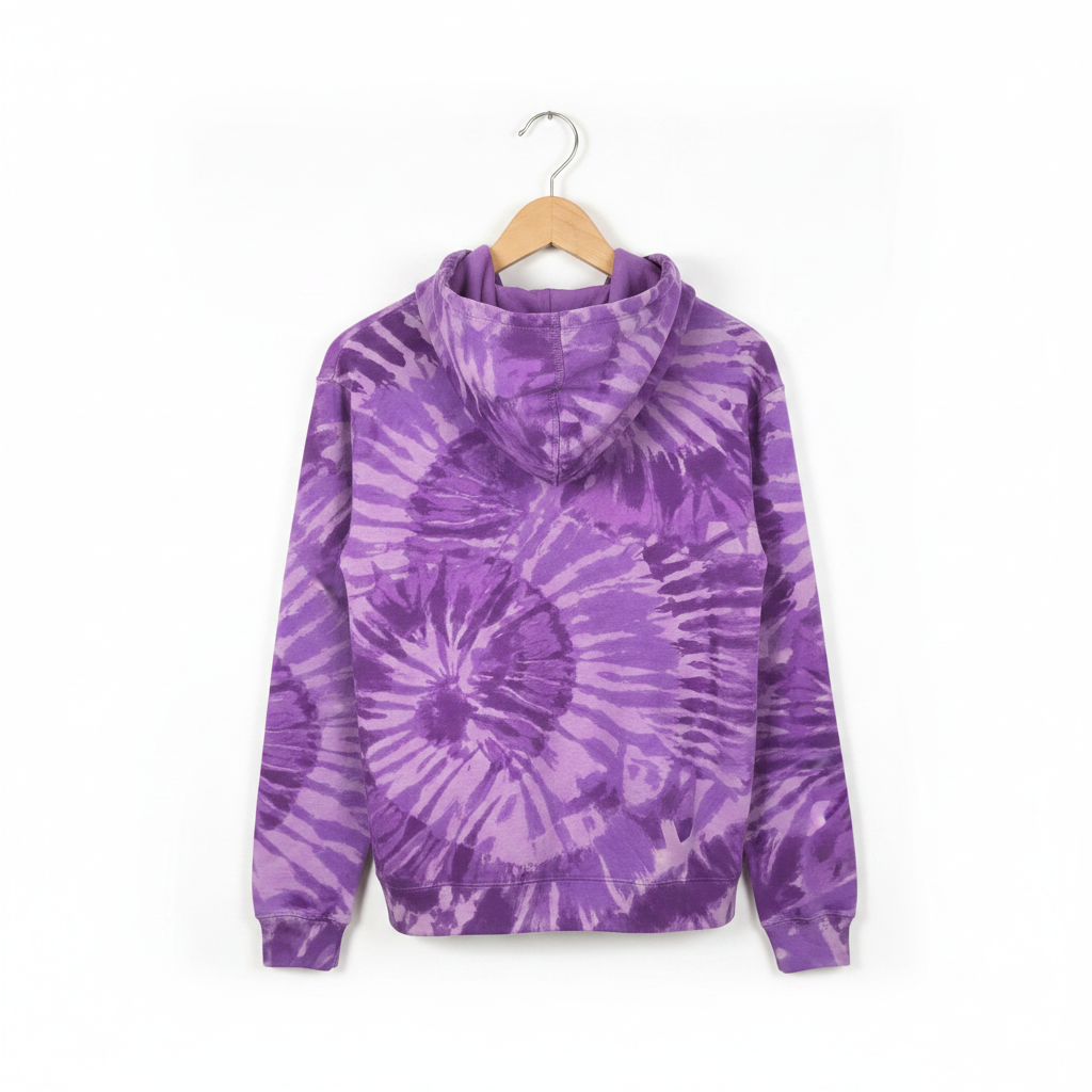 Purple Tie-Dye Hoodie - Back