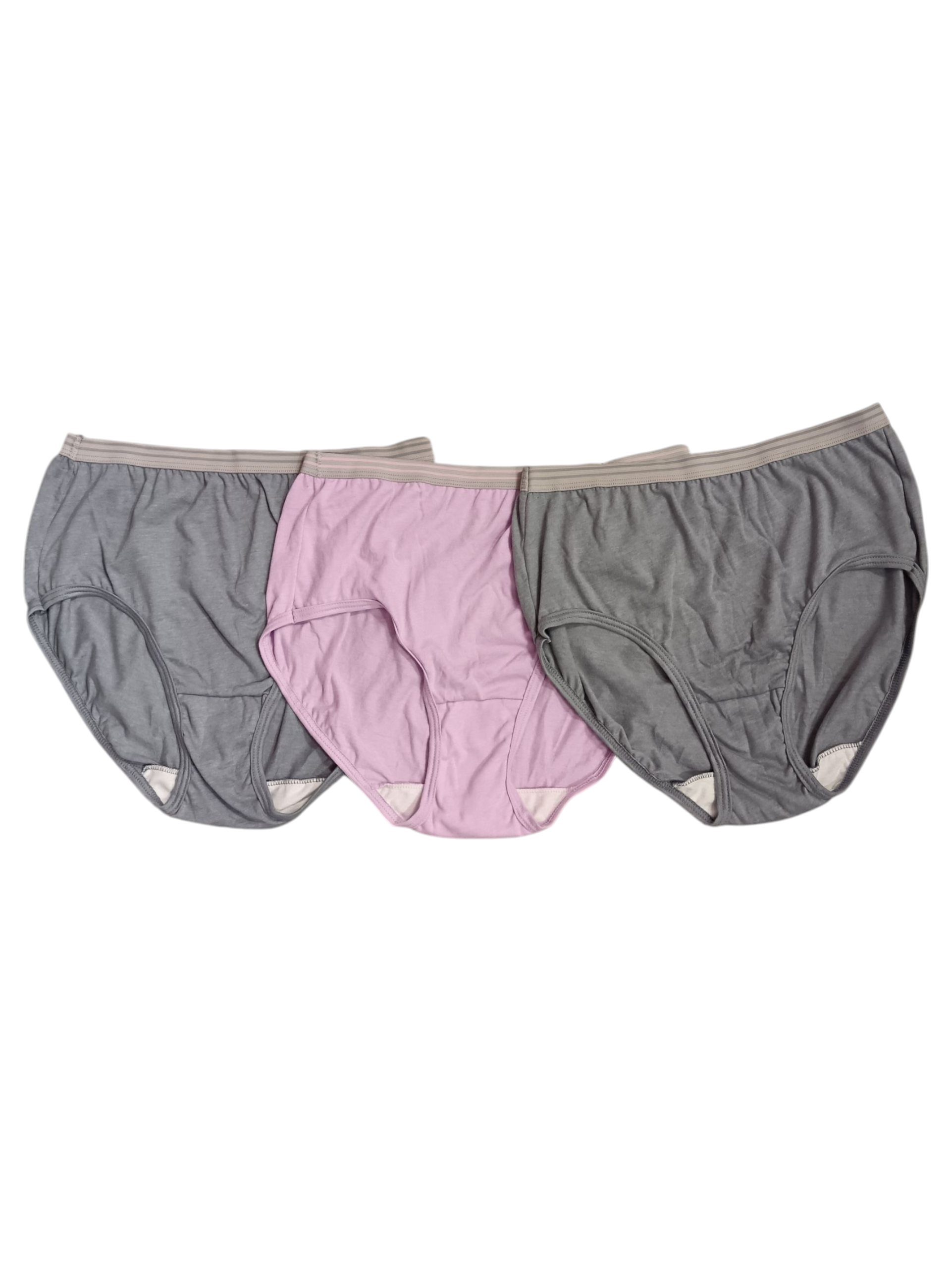 Fruit of the Loom Women's Cotton Low-Rise Brief Underwear, 3-Pack - 6