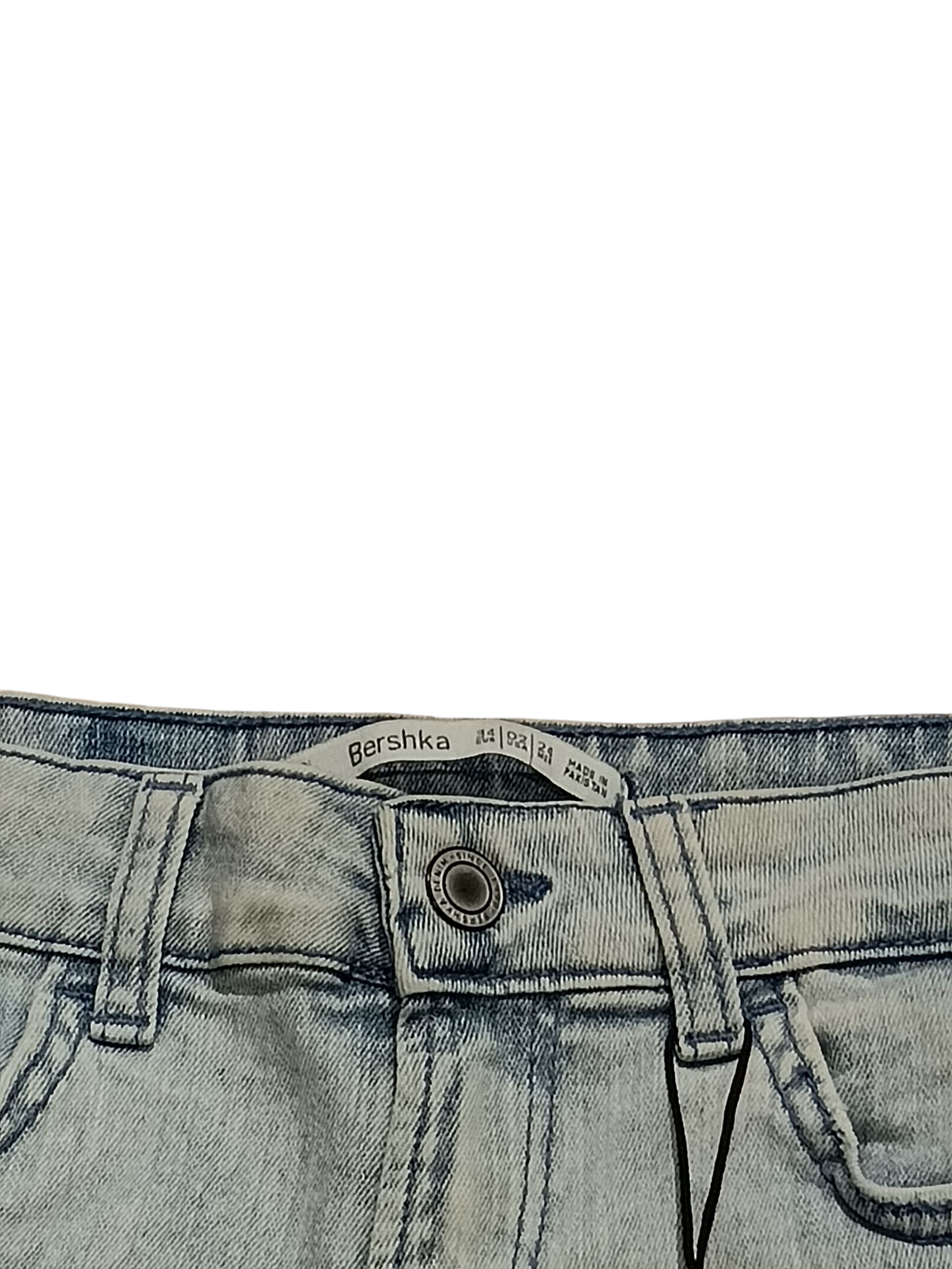 Berskha BSKGIRL DENIM Women's Jeans Shorts The color is a dark white on a sky