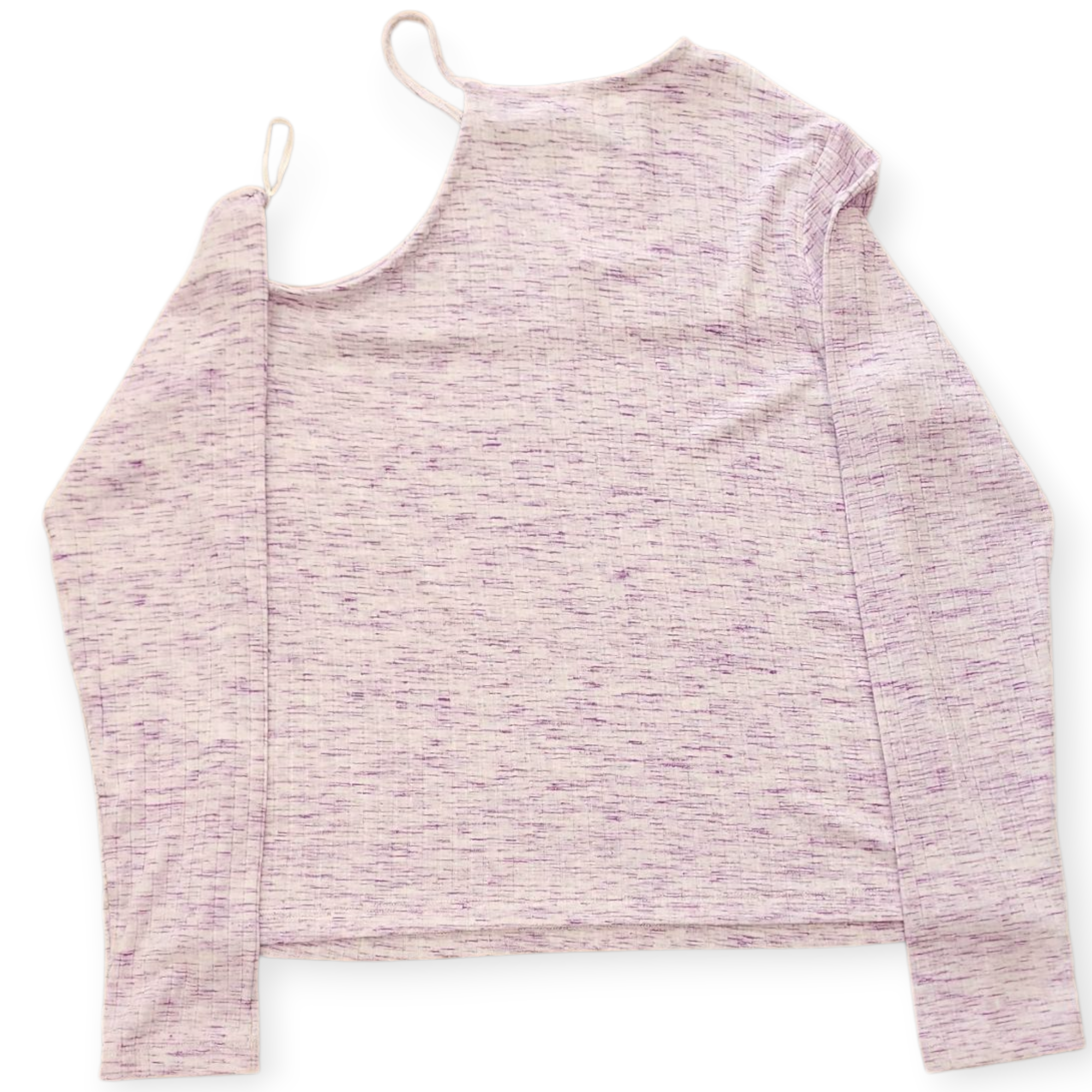 MISS SHOP PURPLE AND WHITE WOMEN'S TOP