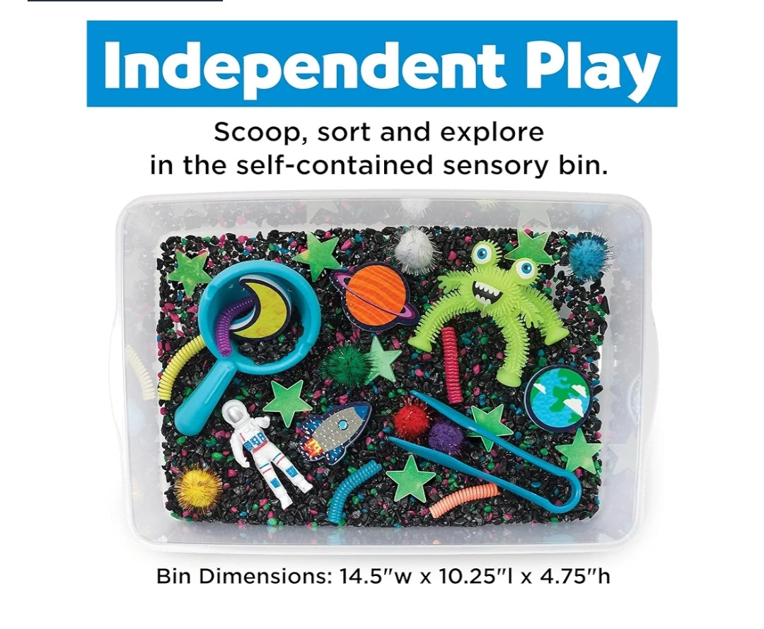 Creativity for Kids Sensory Bin: Outer Space Toys - Preschool and Toddler Sensory Toys, Kids Gifts for Boys and Girls Ages 3-5+, 10.25 x 14.5 x 4.75 inches
