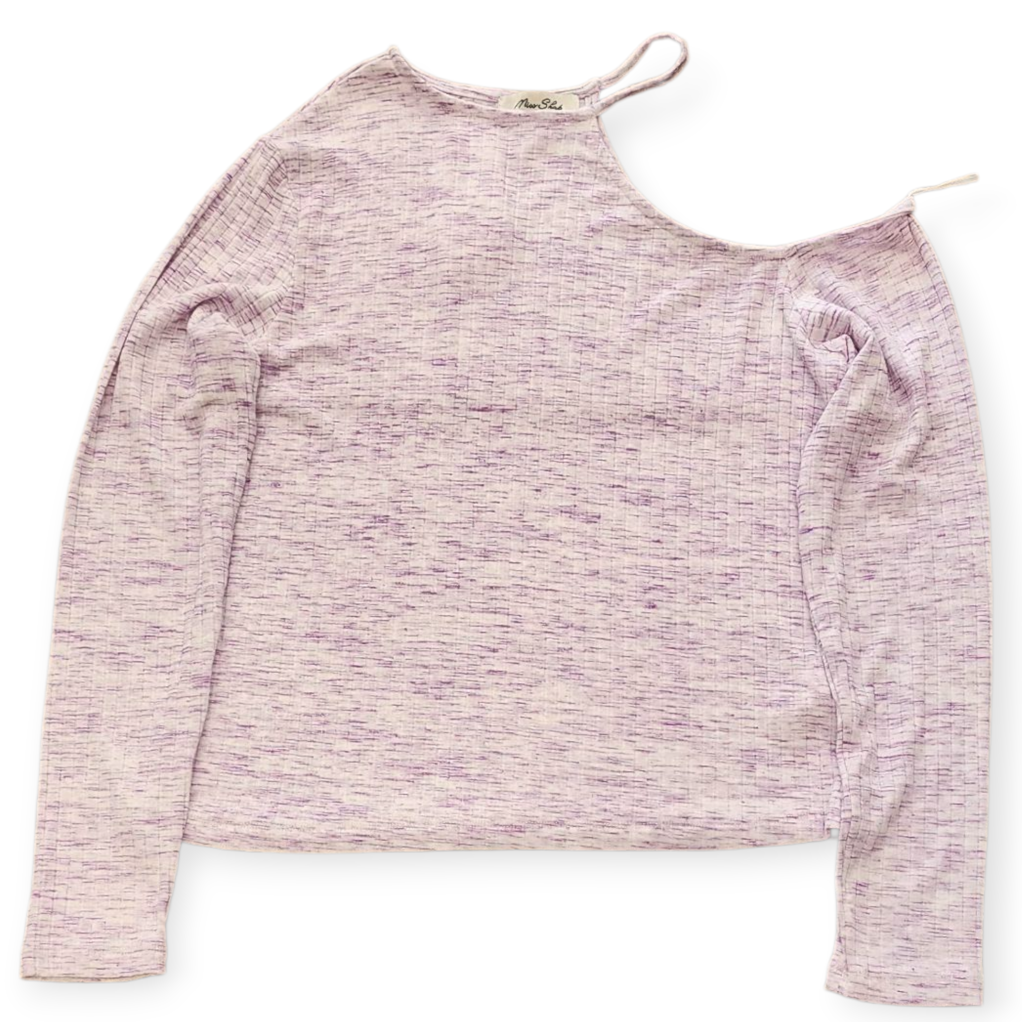 MISS SHOP PURPLE AND WHITE WOMEN'S TOP