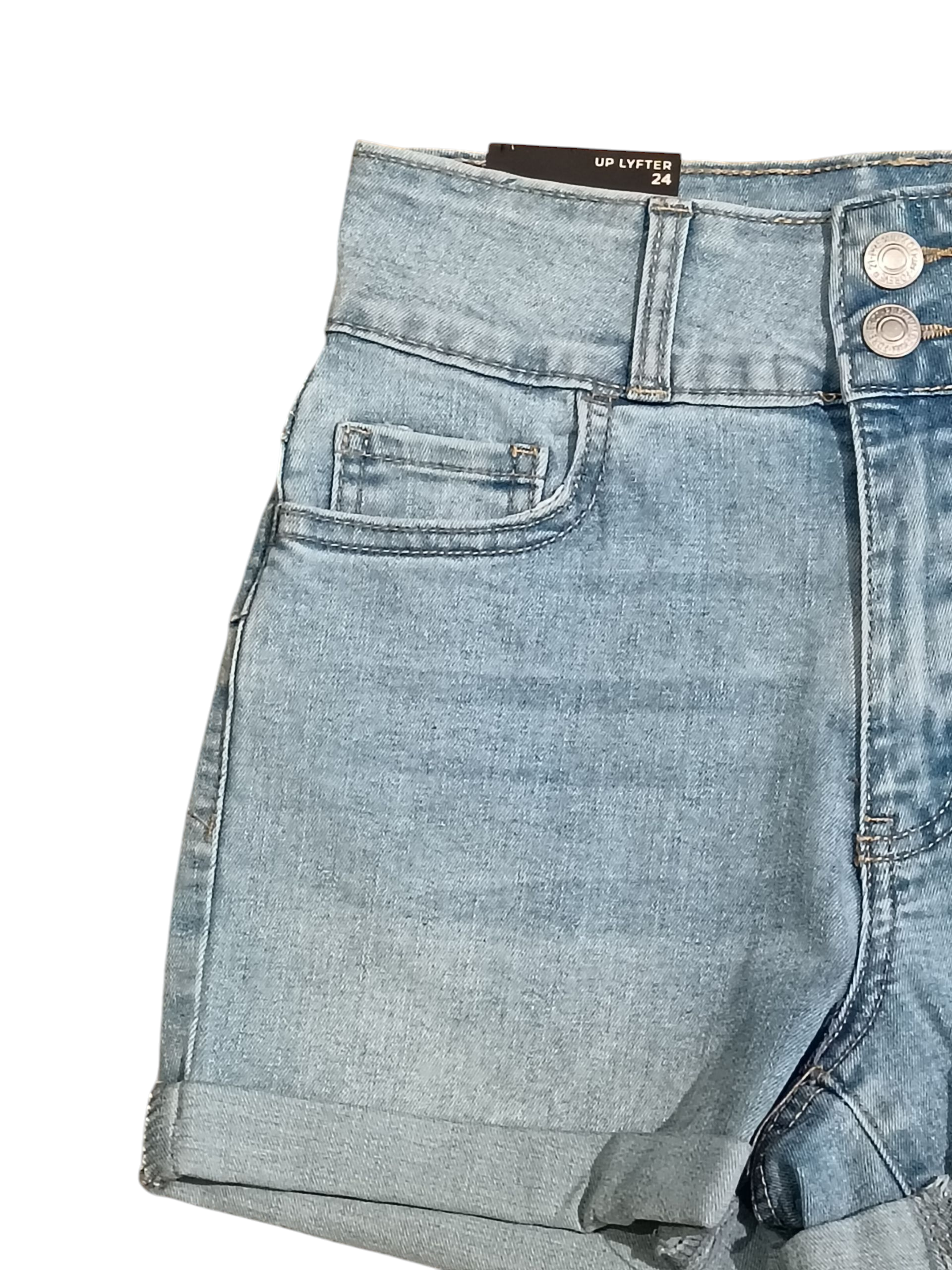 FOREVER21 THE UP LYFTER Women's jeans shorts light cyan