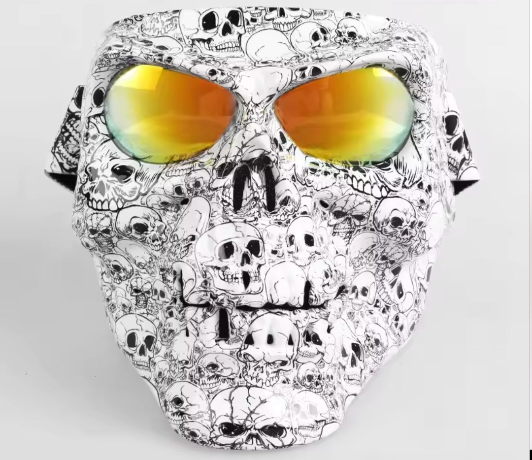 Gezichtsmasker Met Bril Motorfiets Stofmaskers Helm Moto Casco Fietsen Gezicht Schild Hd Fietsbril Uv400 Voor Man Womem