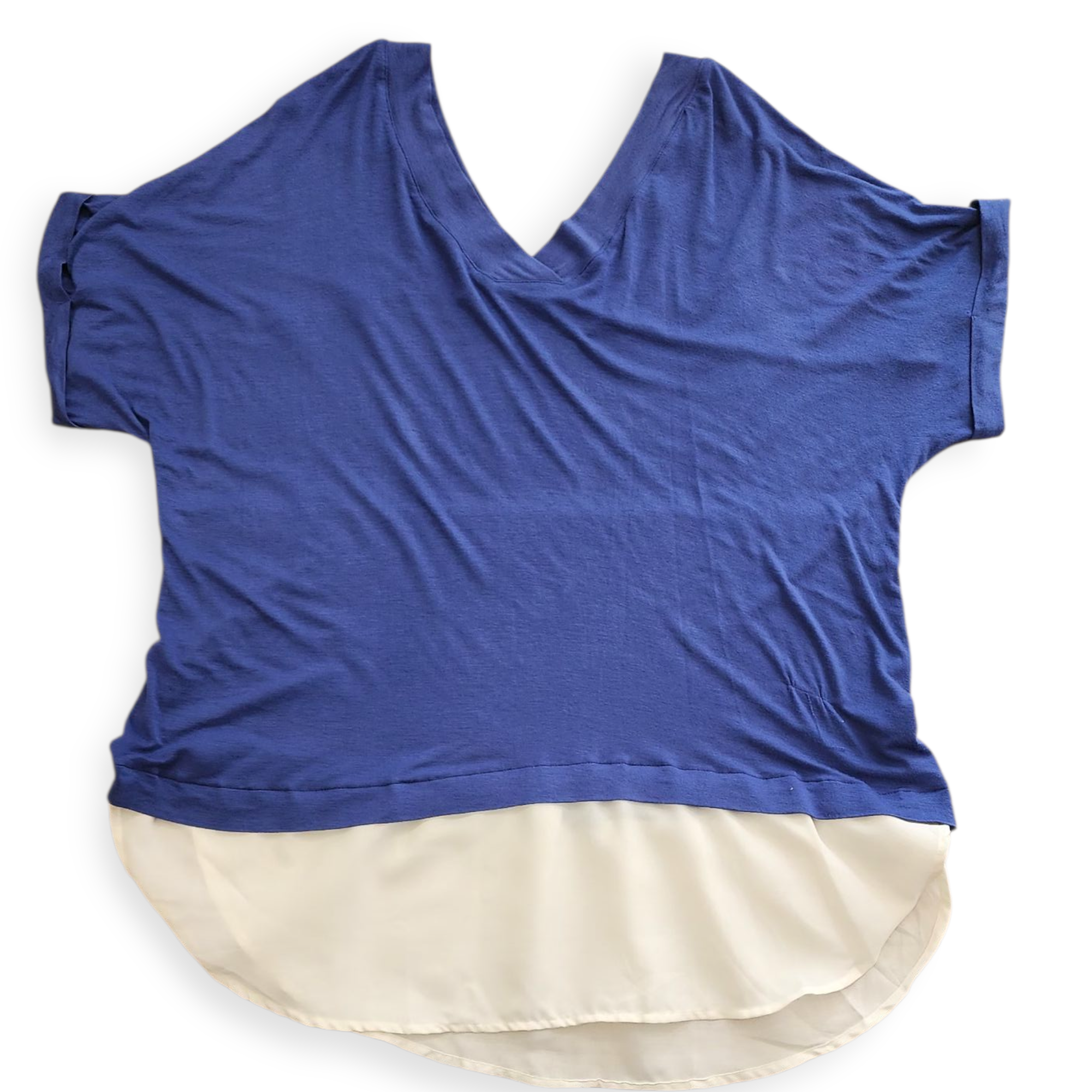 GLITZ Blue And White Women's Top