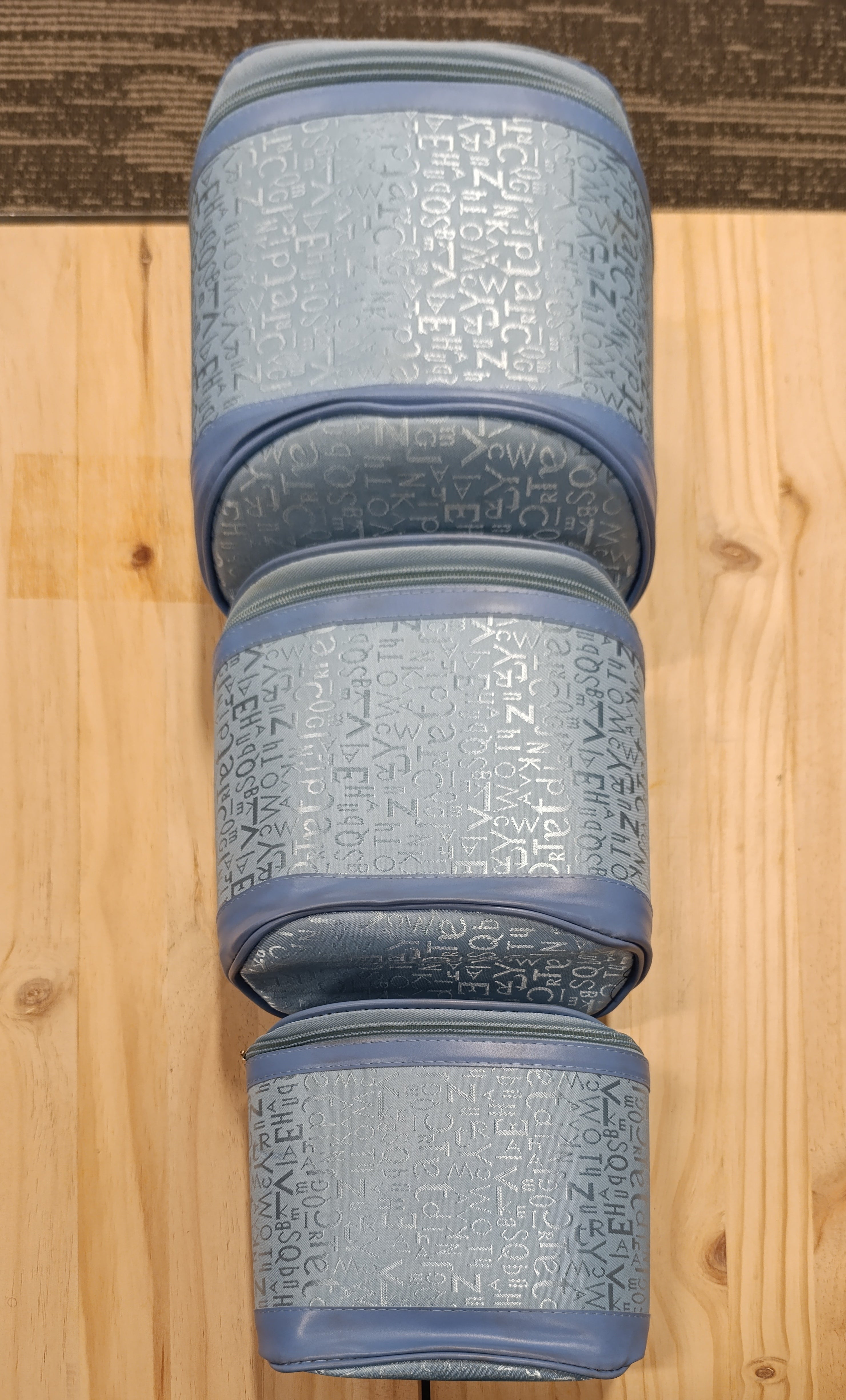 Makeup Bag for Women 3 set / Color Blue