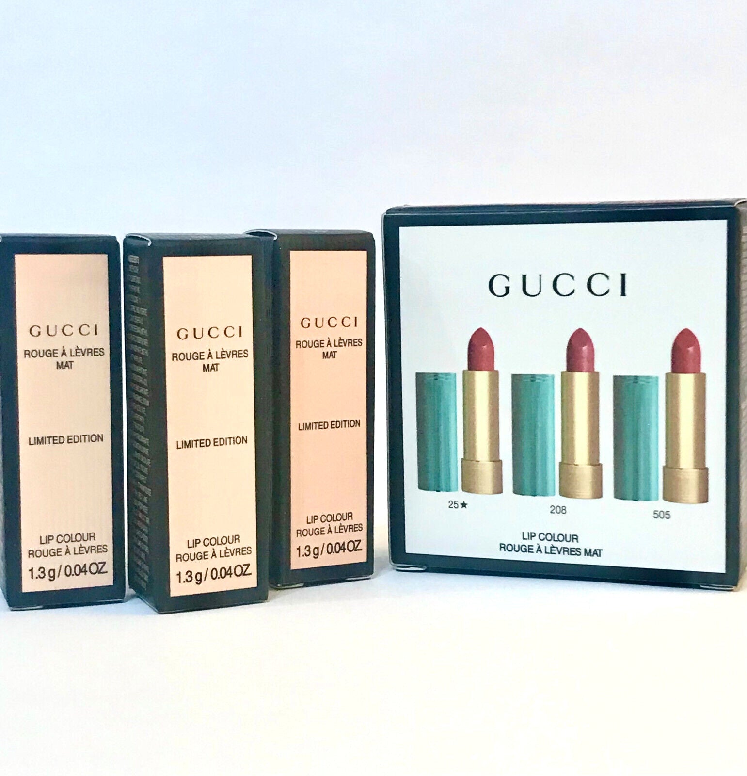 GUCCI LIP COLOUR ROUGE A LEVRES MAT 25/208/505