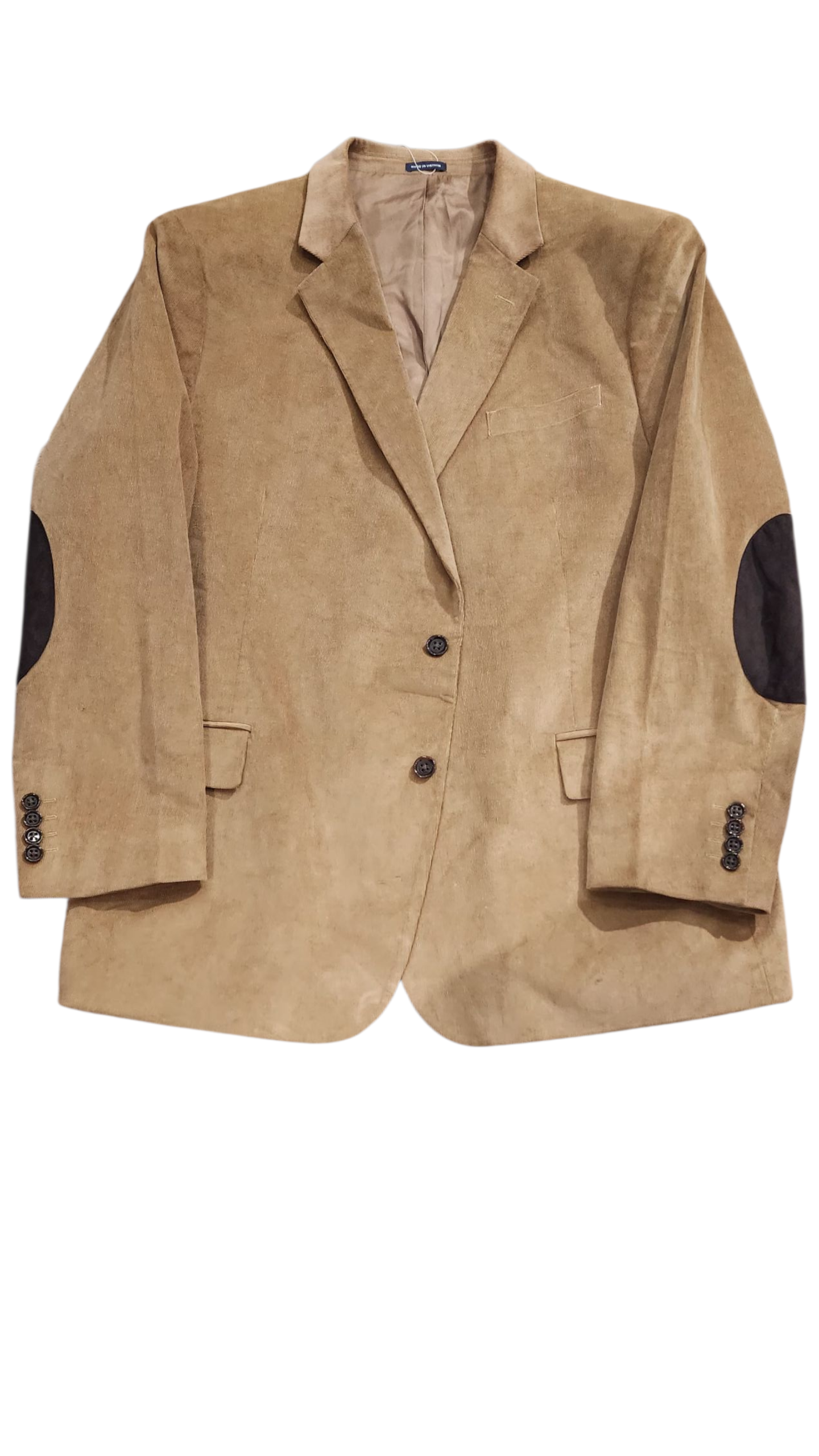 Big & Tall Beige Corduroy Blazer Jacket