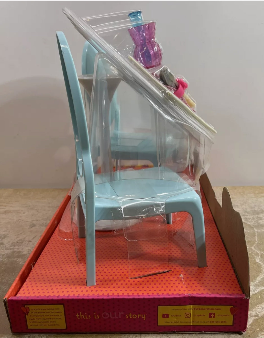 Our Generation Table For Two New in Box Fits 18” Dolls American Girl