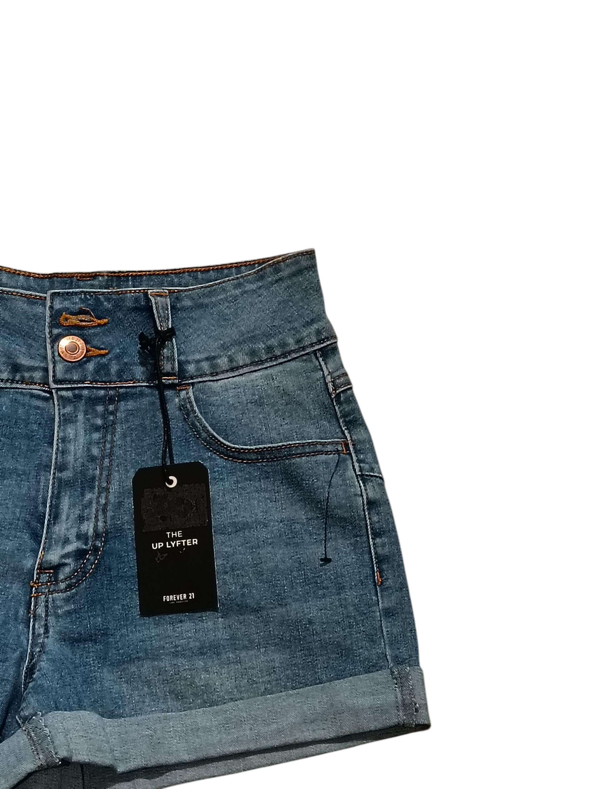 FOREVER21 THE UP LYFTER Blue jeans shorts