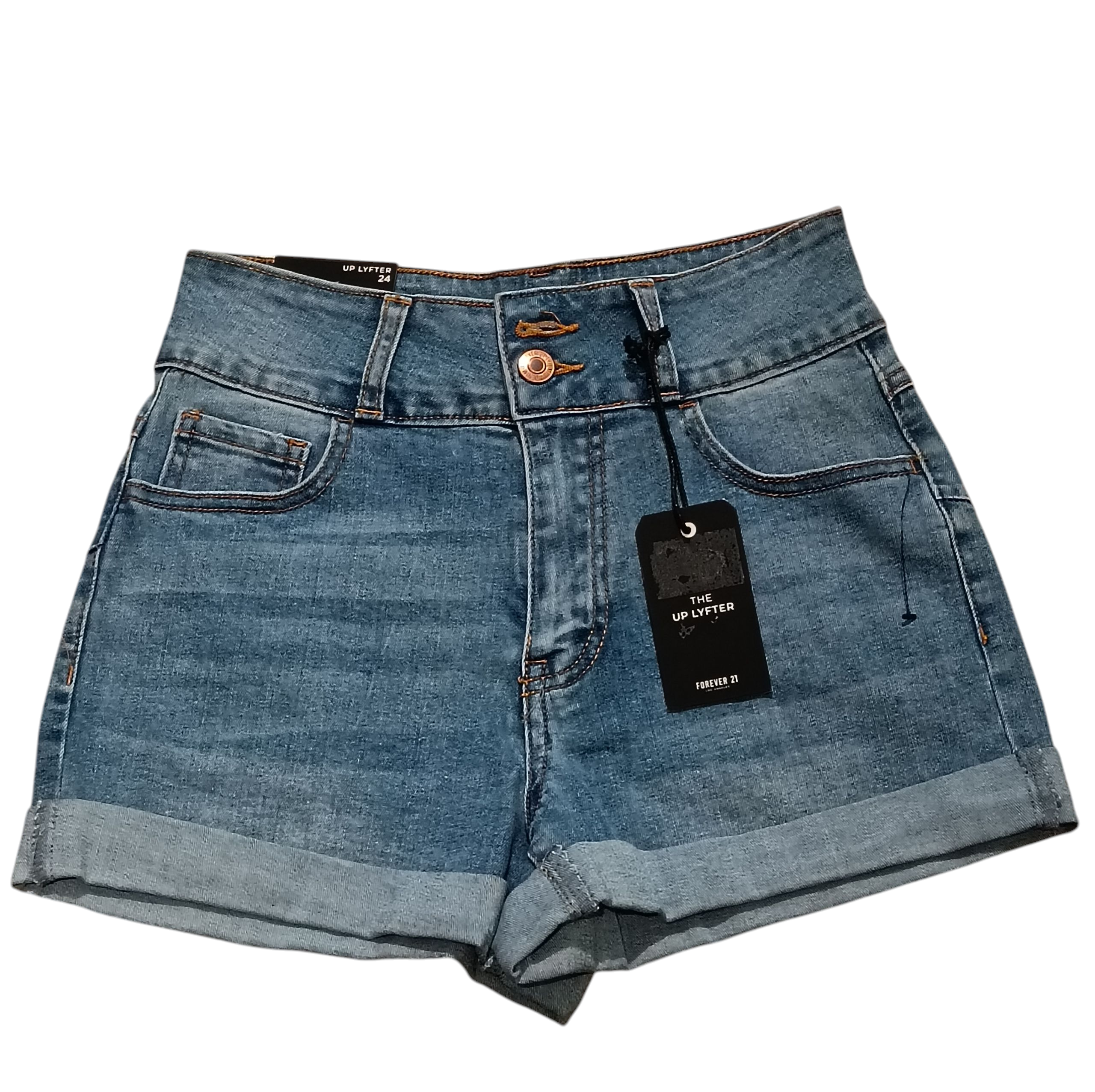 FOREVER21 THE UP LYFTER Blue jeans shorts