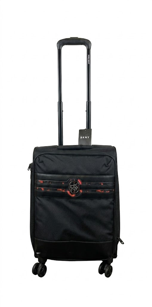 DKNY Cameo Small 4 Wheeled Travel Luggage 24inch Medium Upright Black New