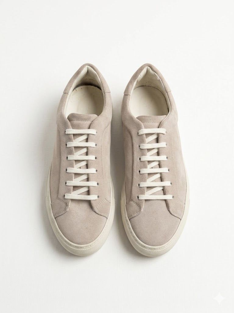 Massimo Dutti Men's Suede Trainers Beige