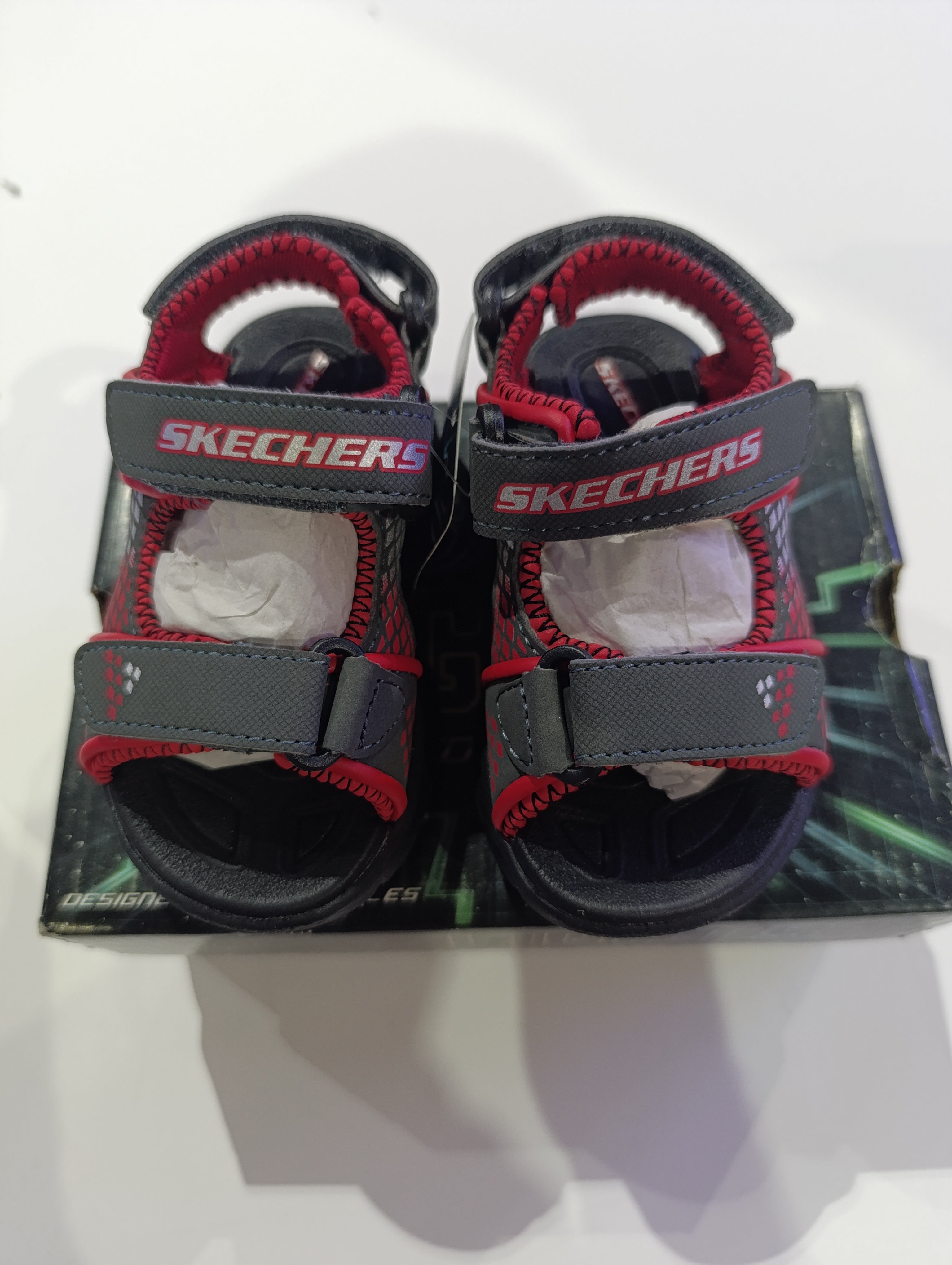 Skechers Lights Power by / CHARCOAL - RED