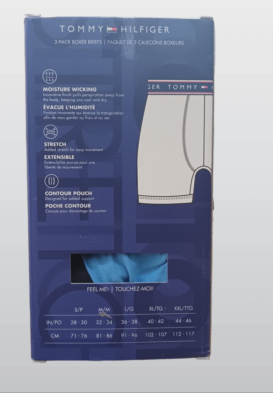TOMMY HILFIGE 3-PACK BOXER COTTON STRETCH BLUE M1