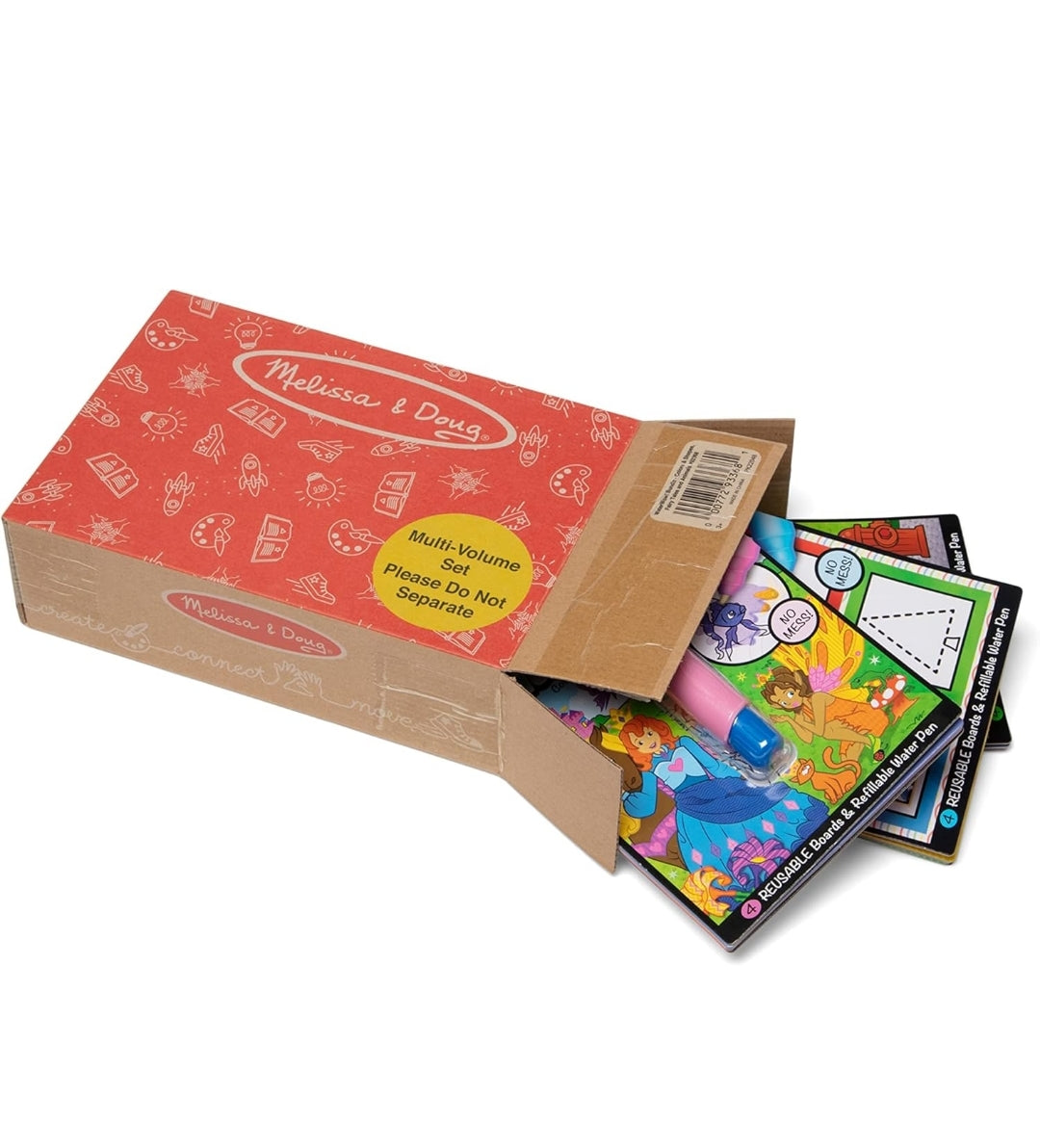 Melissa & Doug On the Go Water Wow! Reusable Water-Reveal Activity Pads, 3-pk, Colors and Shapes, Fairy Tales, Animals - Travel Toys, Stocking Stuffers, Mess Free Coloring For Kids Ages 3+