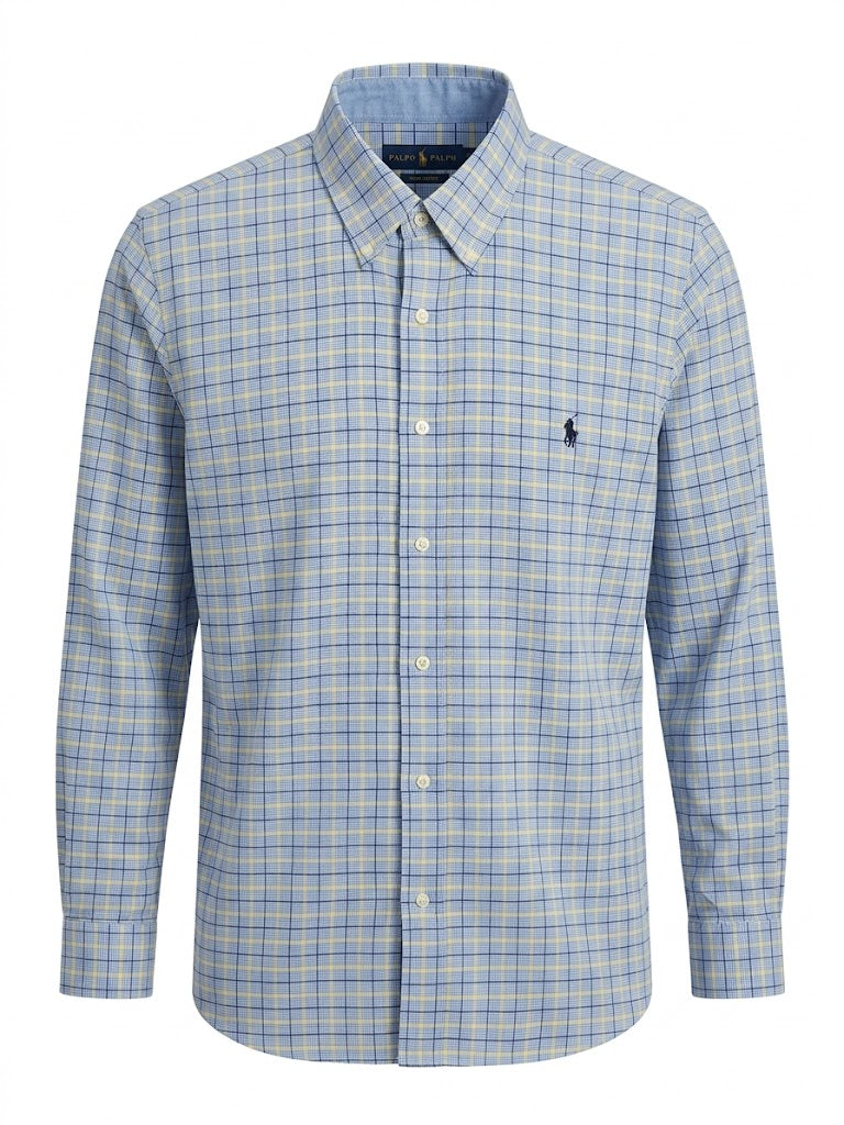 Polo Ralph Lauren Men's Slim Fit Button-Down Longsleeve - Blue Yellow