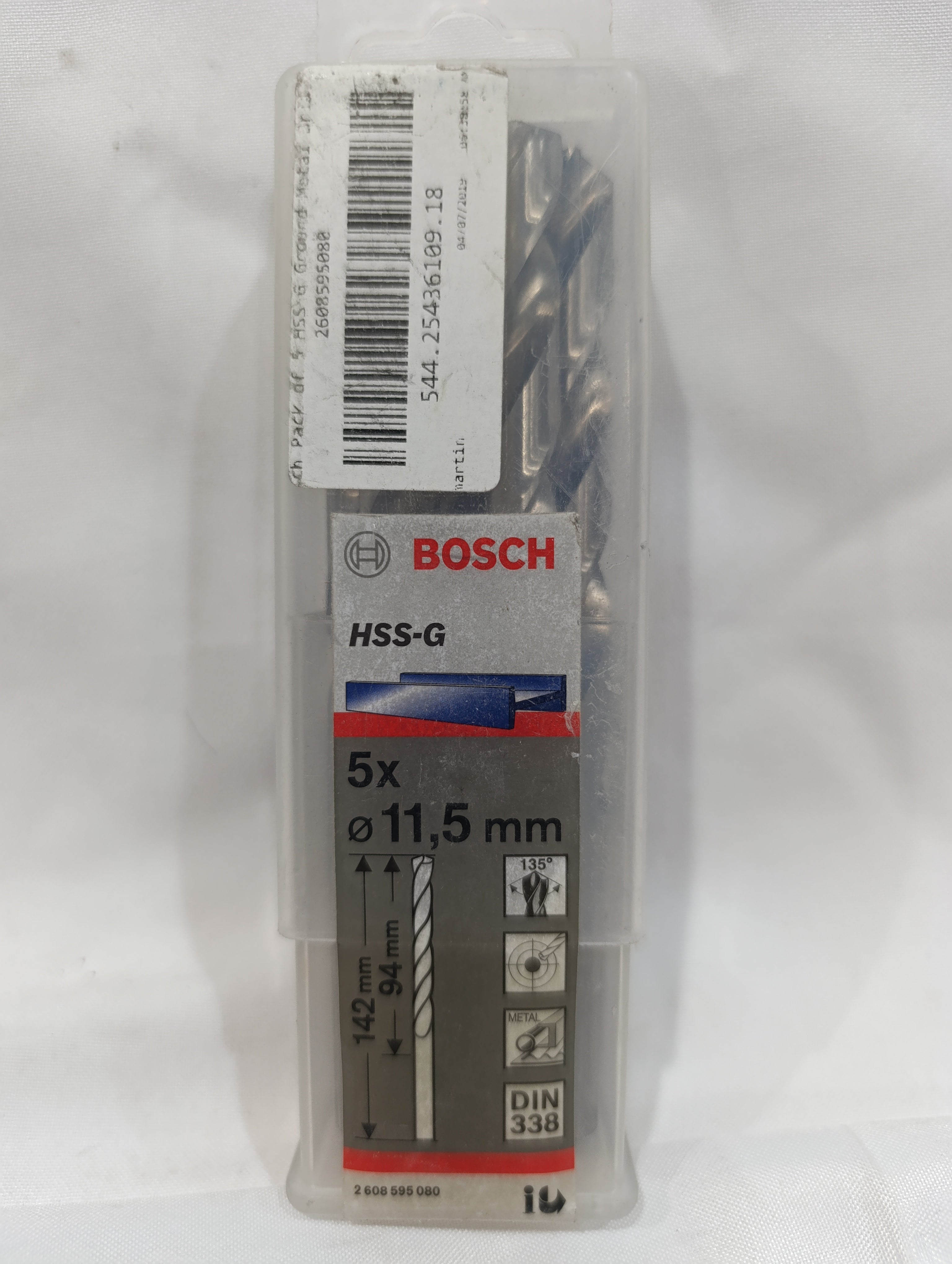 رؤوس مثقاب معدنية BOSCH HSS-G ¢11.5 مم 5X
