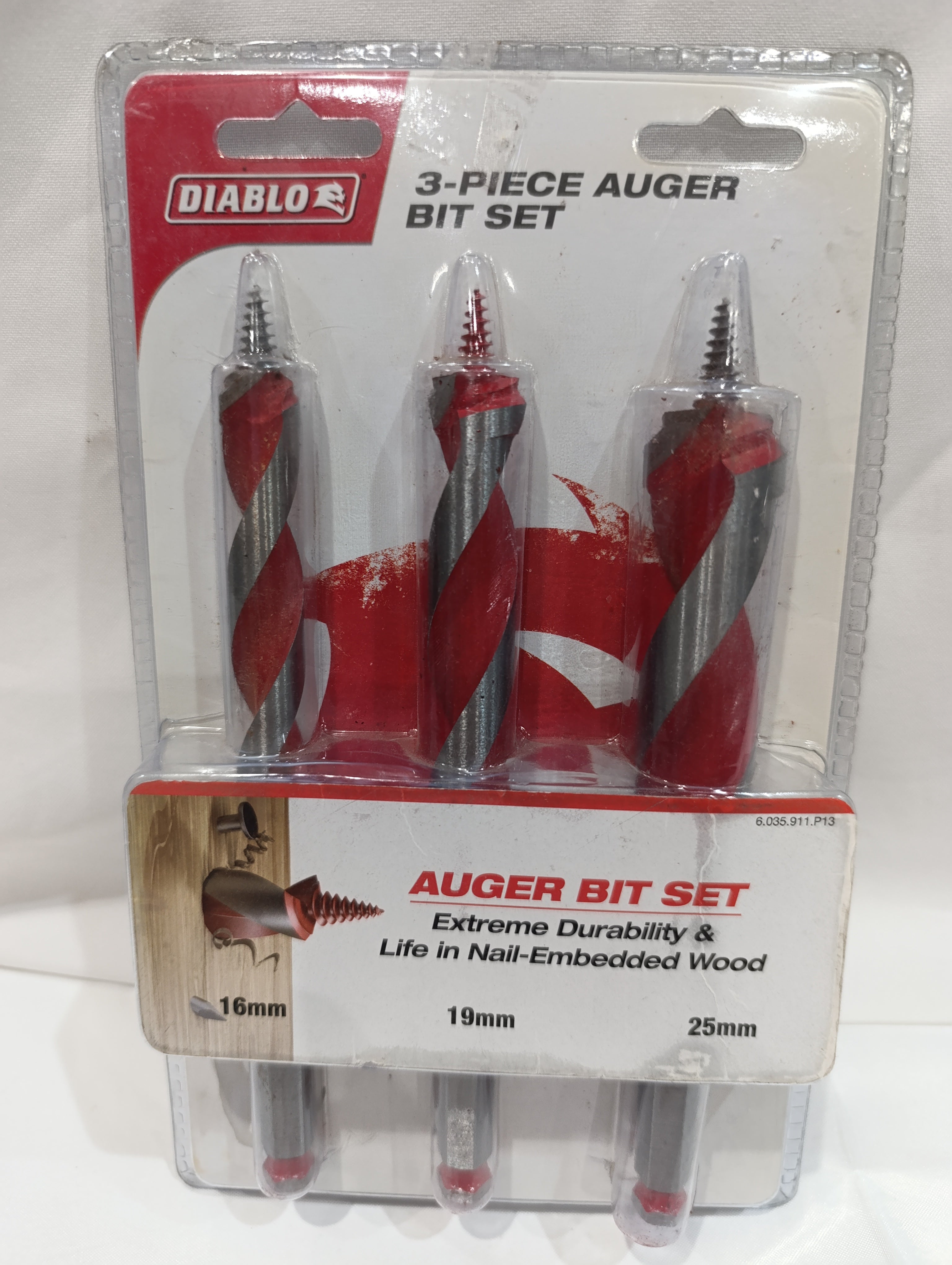 Diablo DAG1900-S3 Auger Bit Set 3-Piece