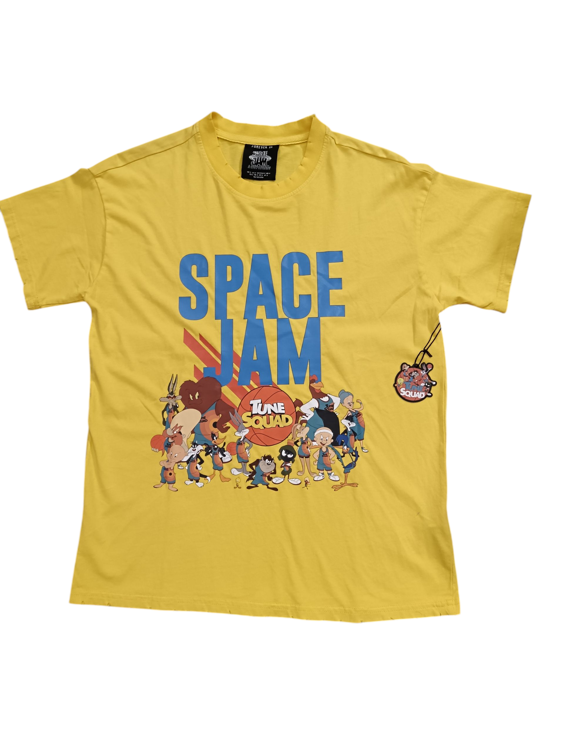 FOREVER 21 SPACE JAM YELLOW T-SHIRT