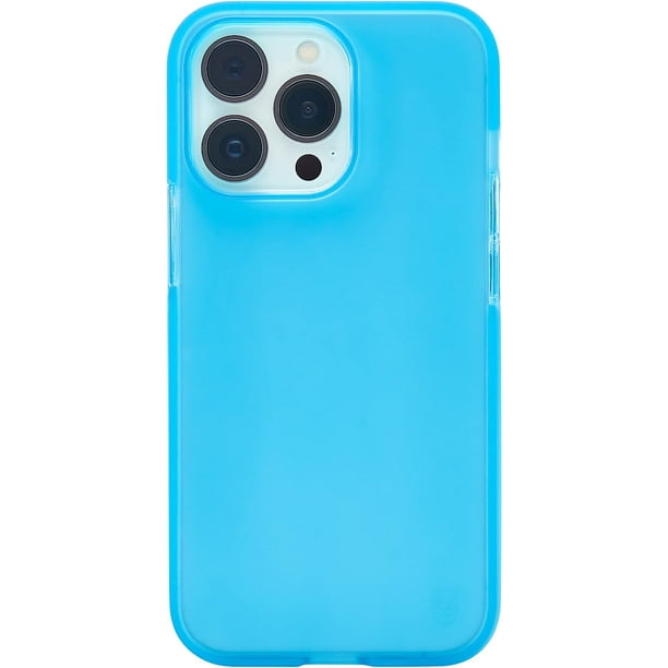 BodyGuardz Solitude Series Gel Case for iPhone 13 Pro - Neon Blue