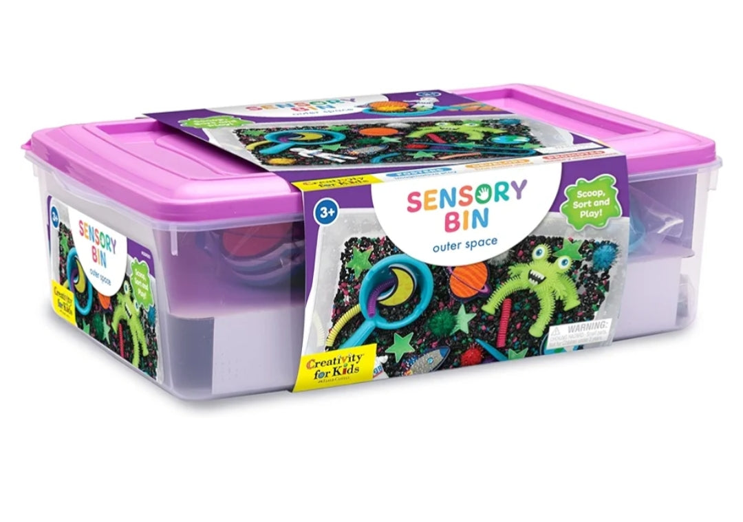 Creativity for Kids Sensory Bin: Outer Space Toys - Preschool and Toddler Sensory Toys, Kids Gifts for Boys and Girls Ages 3-5+, 10.25 x 14.5 x 4.75 inches