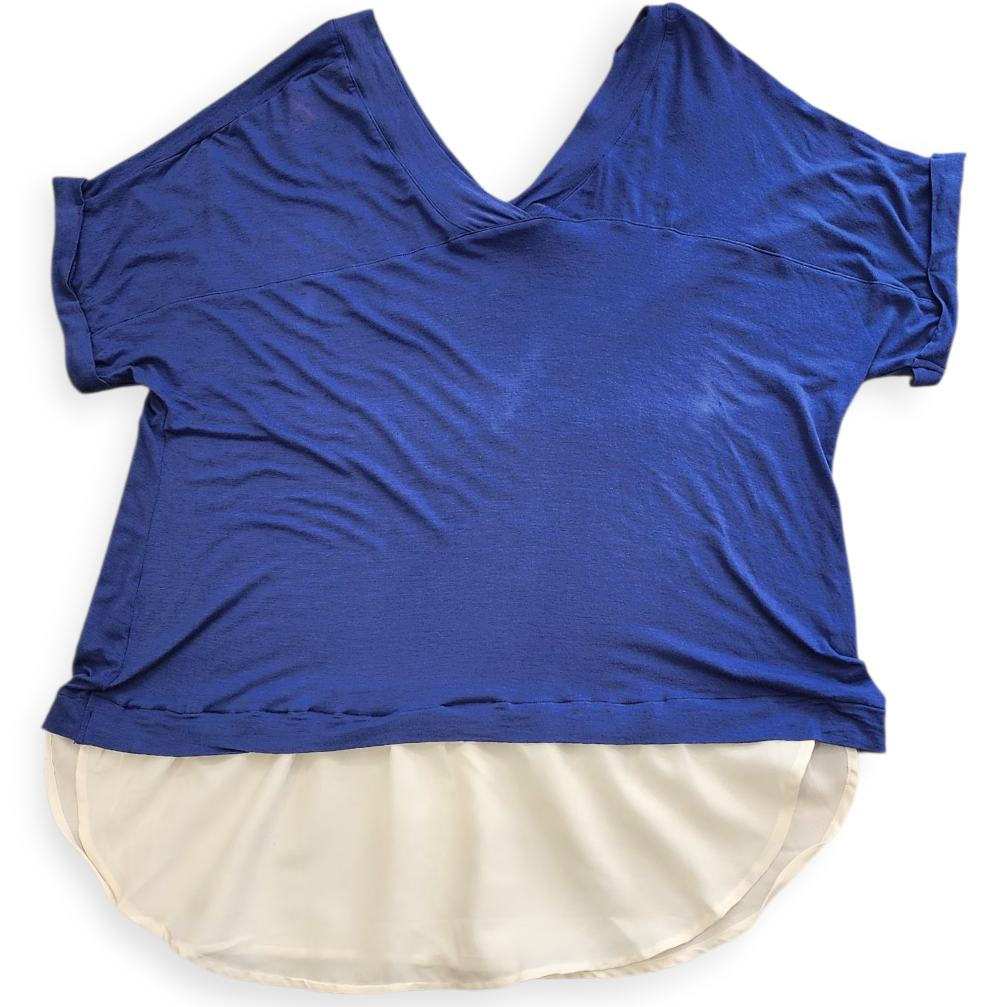 GLITZ Blue And White Women's Top