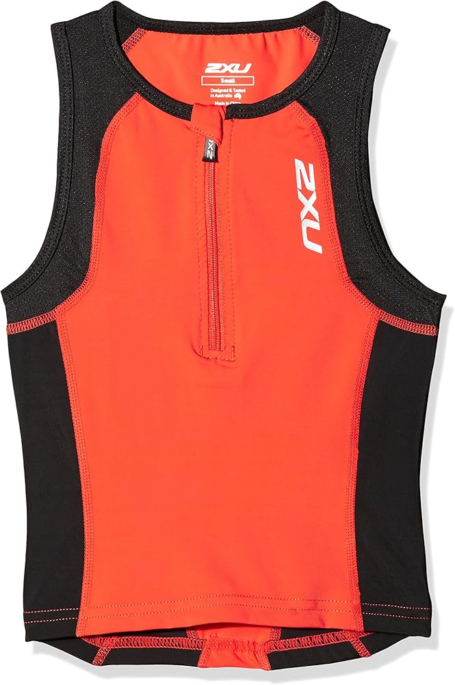 2XU Unisex Kids Active Youth Tri Singlet Triathlon Top