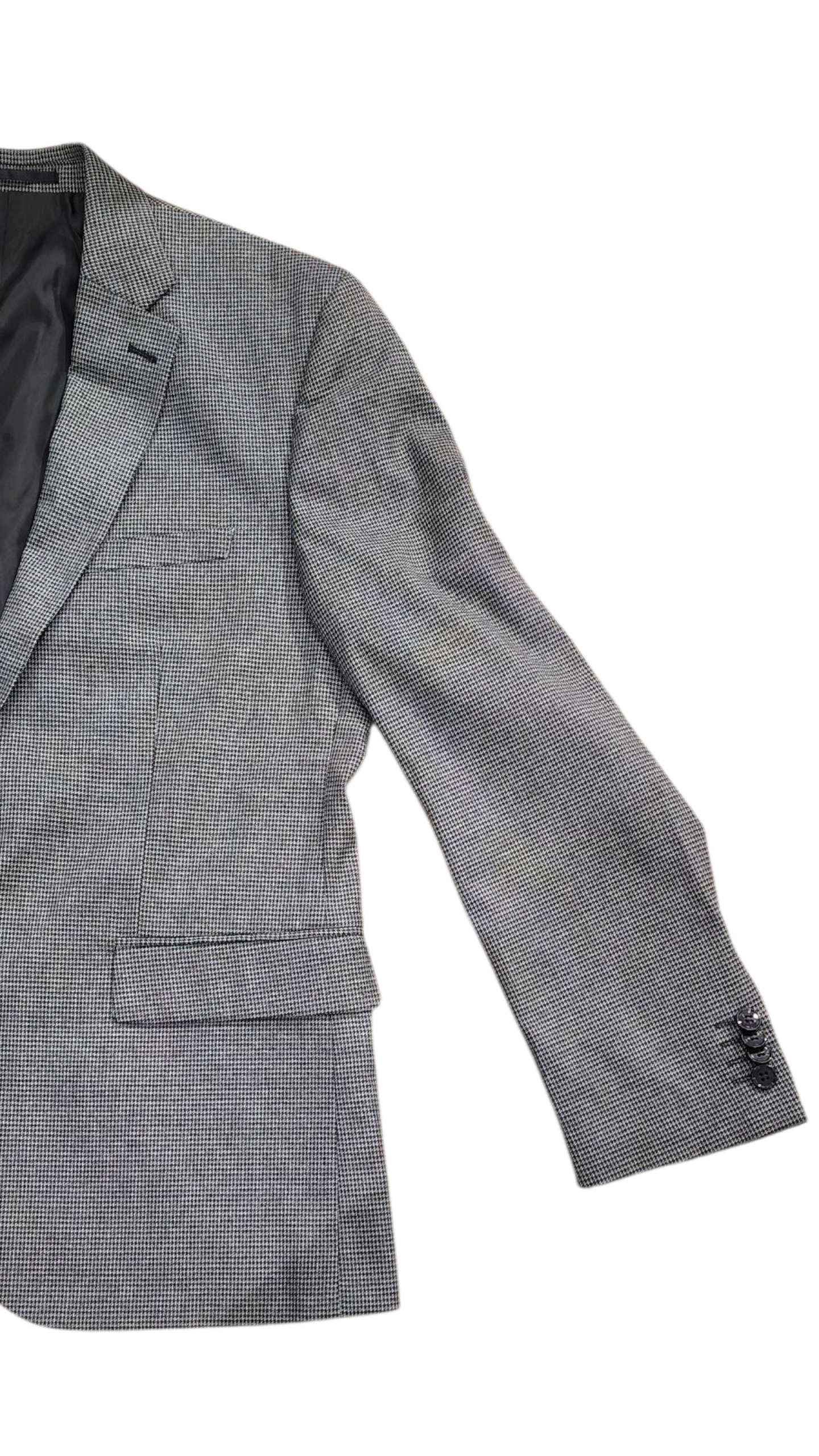 H&M Grey Checkered Blazer Jacket