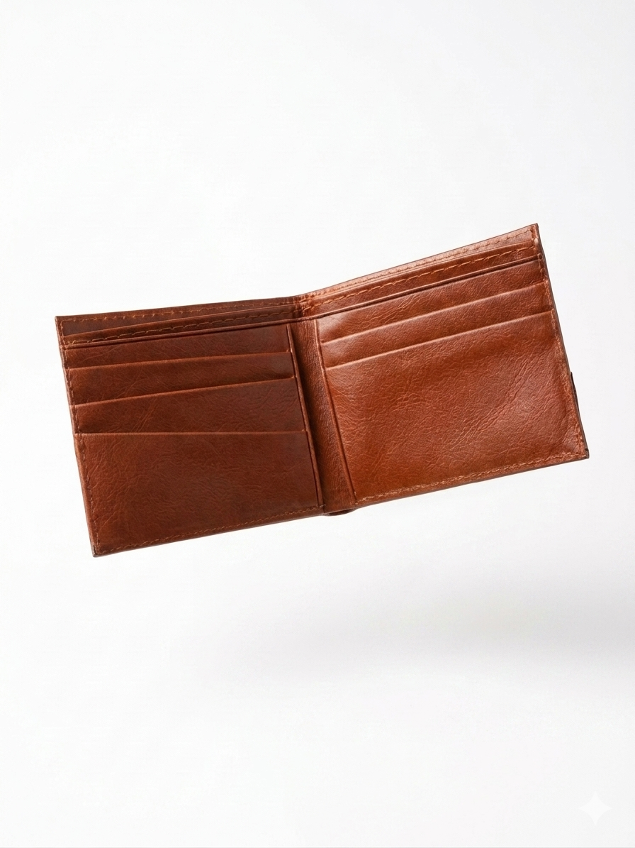 Men's Genuine Leather Wallet - Vintage Brown