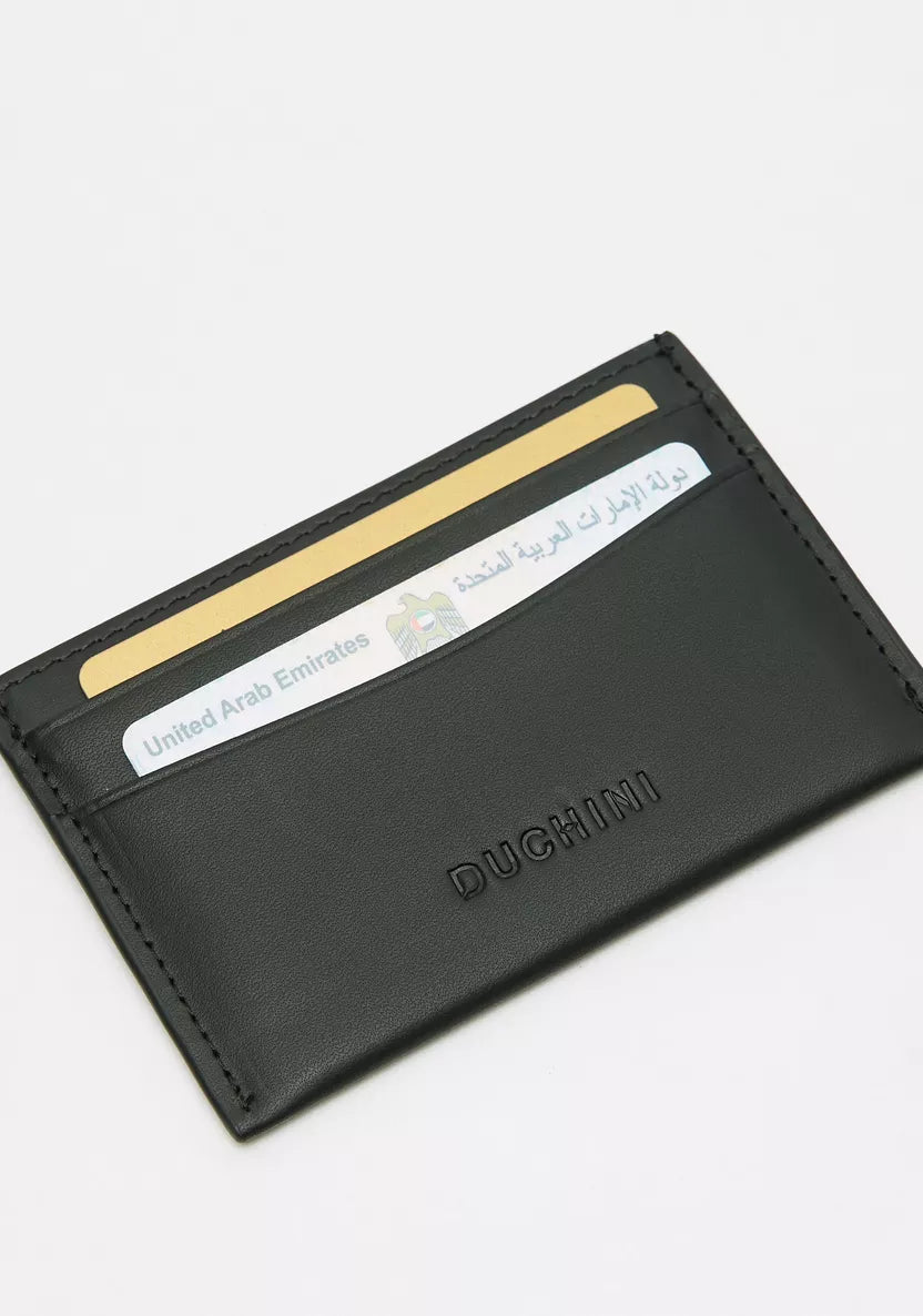 Duchini Black Genuine Leather Card Holder