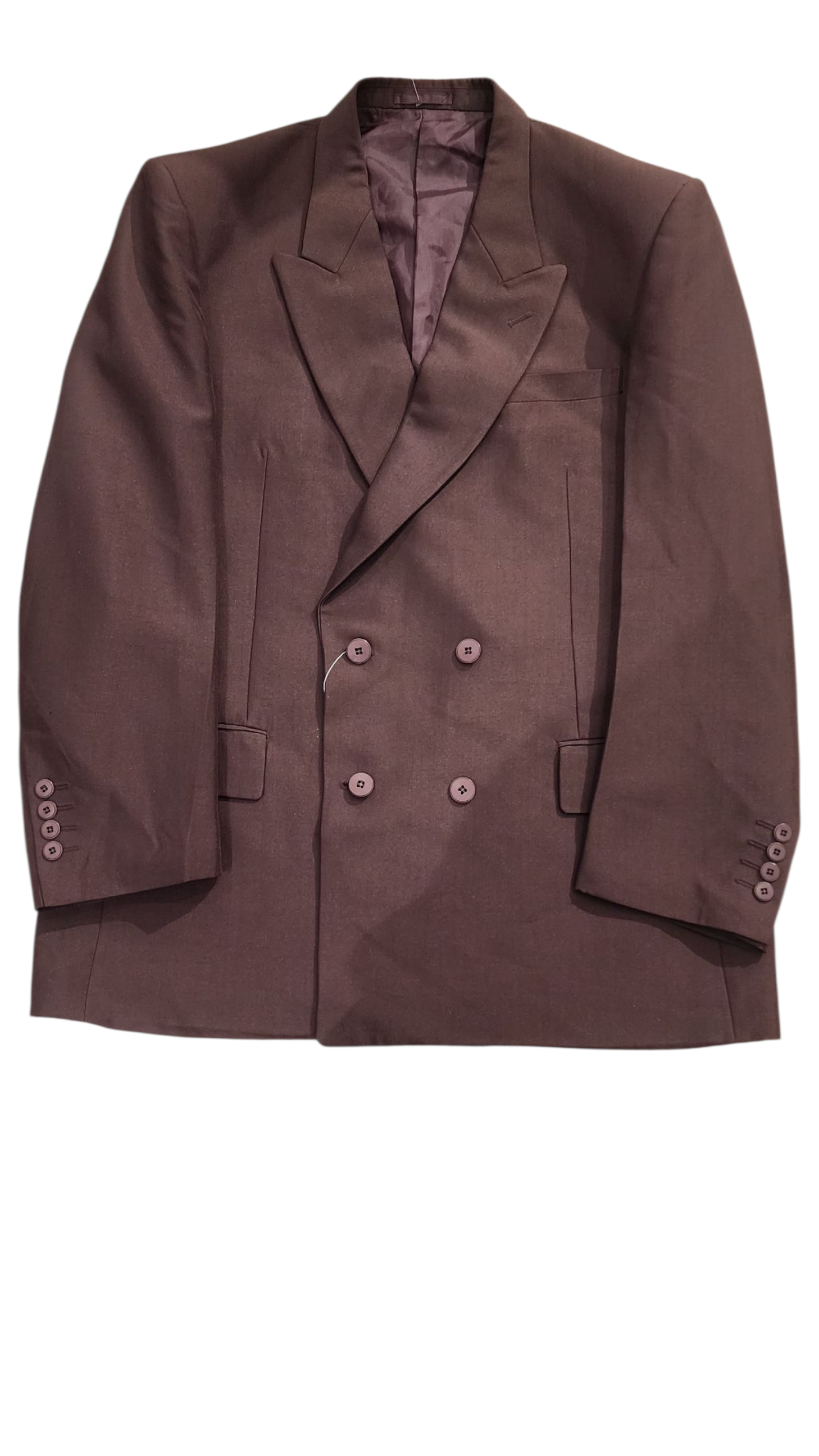 Burgandy Double Breasted Blazer Jacket