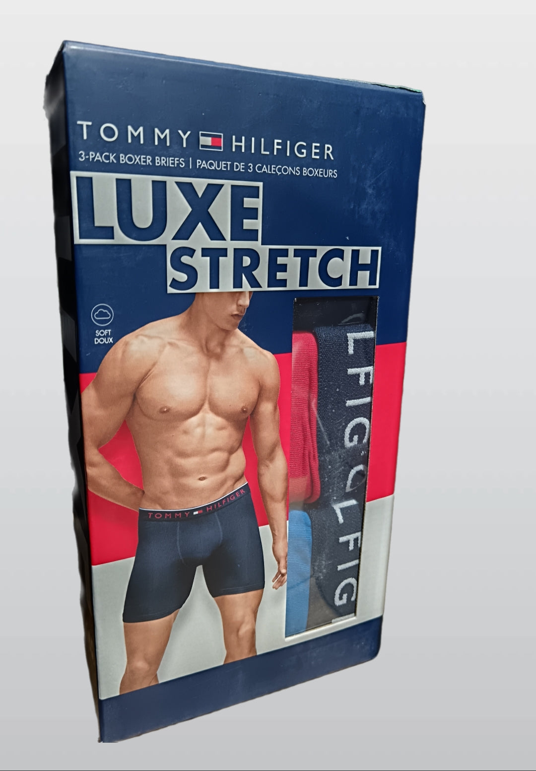 TOMMY HILFIGER 3-PACK BOXER LUXE Stretch NAVY M3