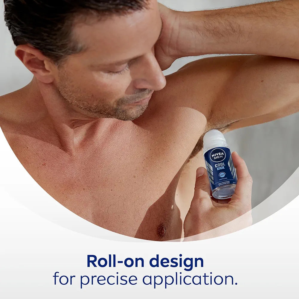 NIVEA MEN Deodorant Cool Kick Roll-On Antiperspirant 48h 50 ml