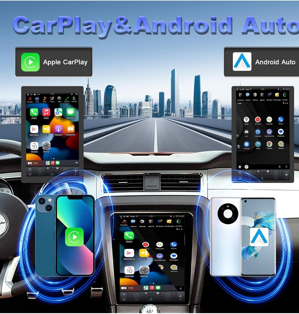 CUSP 2024 New 12.1 inch Android Car Stereo Radio GPS for Ford Mustang 2010-2014 Navigation Multimedia Player PX6 4G+64G in-Dash Head Unit Car Play DSP Auto Audio Video Voice Plug in and Play