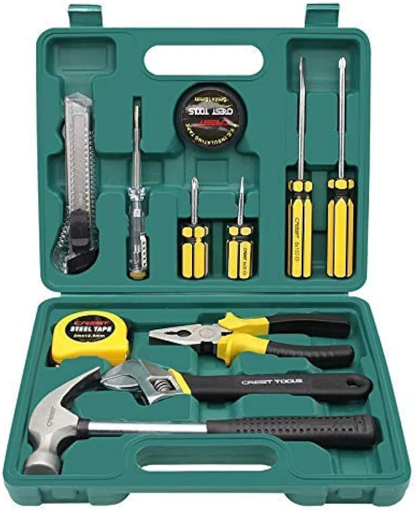 FAYBY 12 in 1 Household Hardware Tools Kit Set Screw Driver Sets