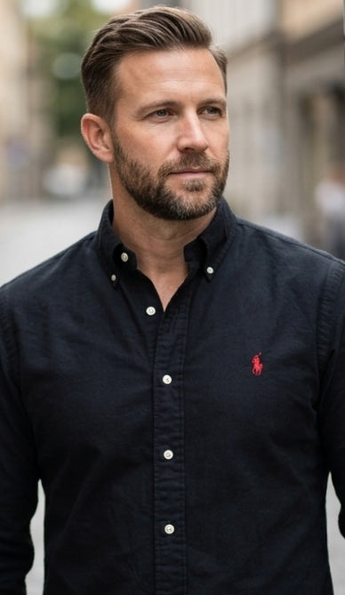 Polo Ralph Lauren Custom Fit Black Oxford Shirt”