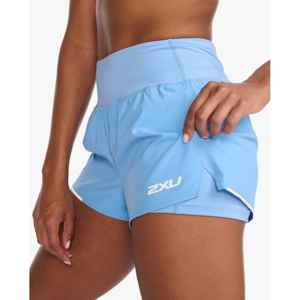 2XU Aero 3 inch Shorts - Mirage-White Reflective XS