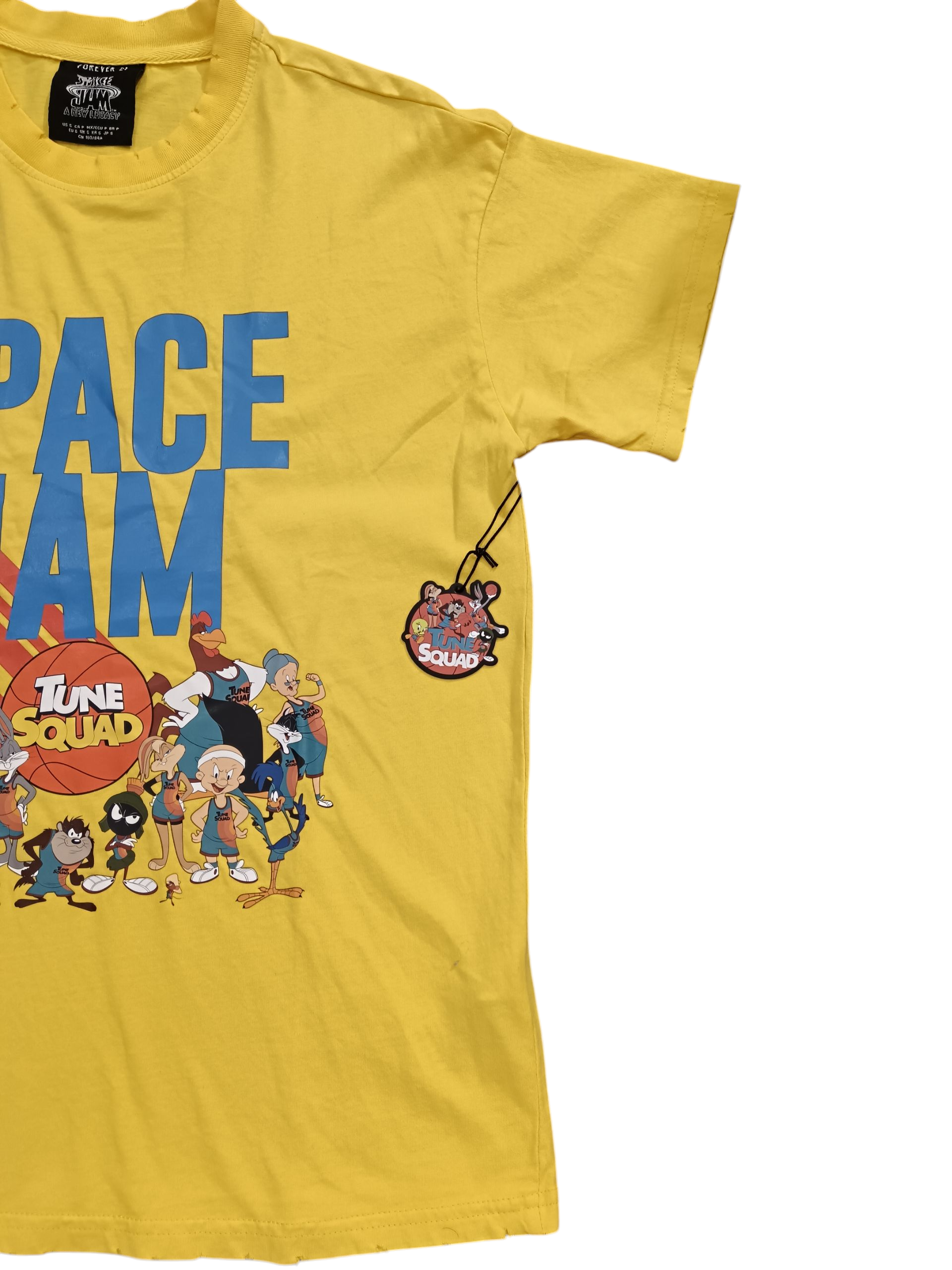 FOREVER 21 SPACE JAM YELLOW T-SHIRT